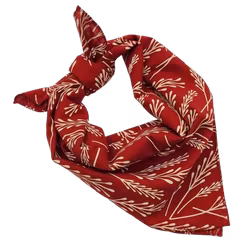 Halsduk, bandana, scarf, röd, vitt mönster