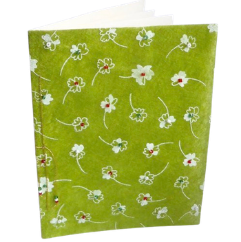 Brevkort m kuvert, Blomsteräng, grönt med pärlor