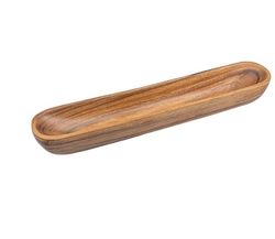 Skål till snacks, smycken, småsaker, smal, trä