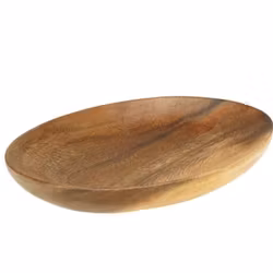Skål oval, större, till snacks, småsaker, trä