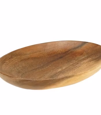 Skål oval, större, till snacks, småsaker, trä
