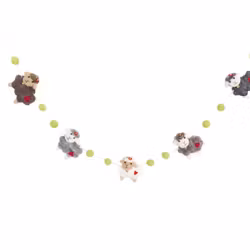 Girlang, tovade små gulliga moln-får med pingla