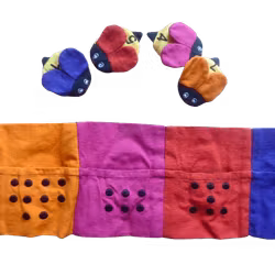 Tygremsa Sortera flugor 1-10, handvävd