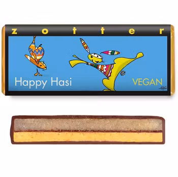 Zotter Happy Bunny, påsk, chokladpralin m citronmarsipan