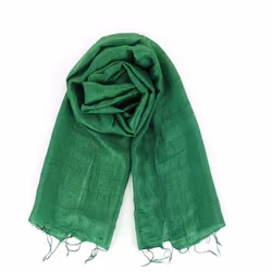Sjal, siden, skimrande klargrön