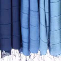 Sjal, scarf, bomull/siden, Mörkblå