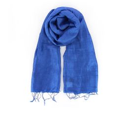 Sjal, siden, Lapislazuli Blå
