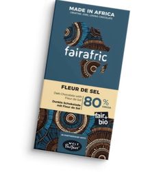 Fairafric Mörk choklad 80%, med havssalt, ekologisk