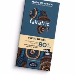 Fairafric Mörk choklad 80%, med havssalt, ekologisk