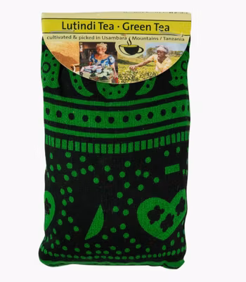 Grönt te, löste i Kanga-tygpåse