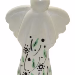 Skyddsängel, täljsten, 6 cm, naturfärg med deko