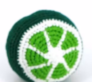 Antistress, jongleringsboll Lime, virkad