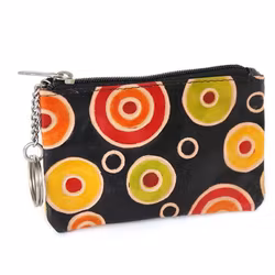 Läderfodral, litet, nyckelring-etui