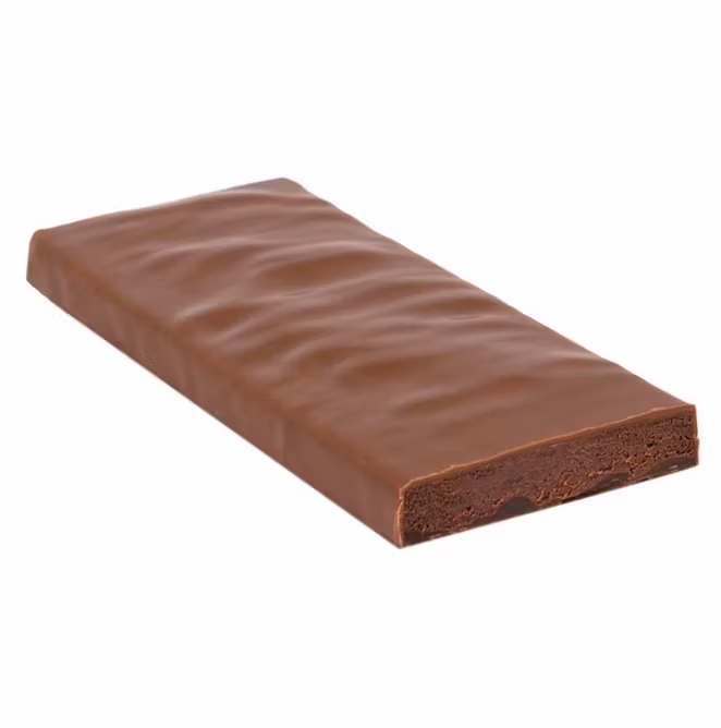 Zotter konjak + kaffe, en kaffecouvertyr av mörk choklad, med krämig fyllning. Handgjord & ekologisk, Fair Trade. Bild utan omslag.
