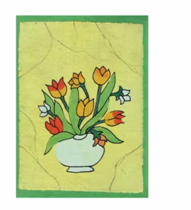 Brevkort m kuvert, Tulpanbukett