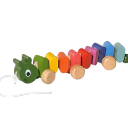 Dragleksak, Snälla stora larven, trä