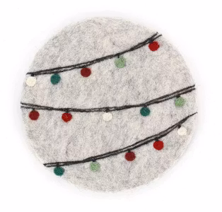 Underlägg Ljusslinga, naturfärg, tovat