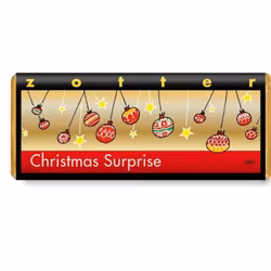 Zotter Christmas Surprise, karamellnougat, chokladpralin, ekologisk