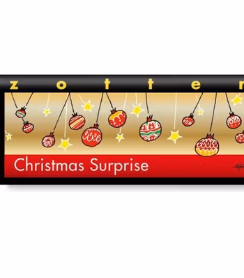 Zotter Christmas Surprise, karamellnougat, chokladpralin, ekologisk