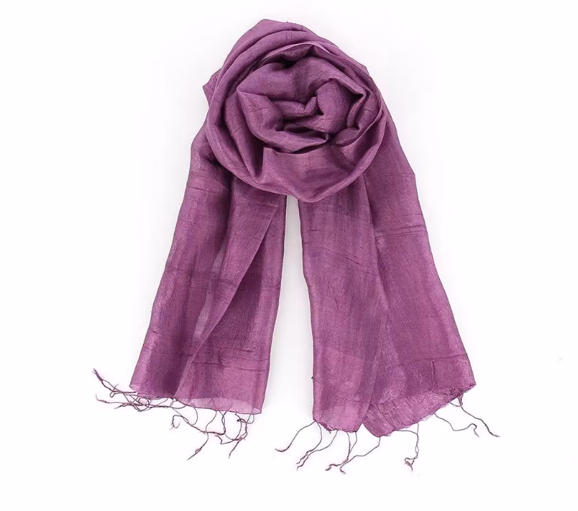 Sjal, siden, Ametist lila. Globo.