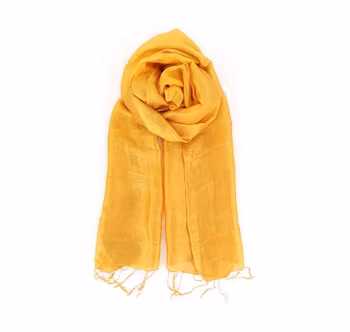 Sjal, siden, Guldglänsande Gul
