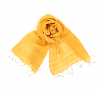 Sjal, siden, Guldglänsande Gul