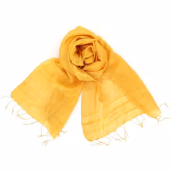 Sjal, siden, Guldglänsande Gul