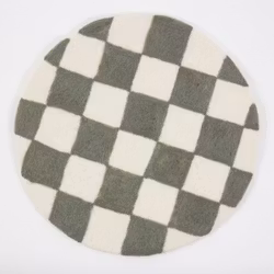 Sittdyna Chess, grå-offwhite, tovad, World of Craft