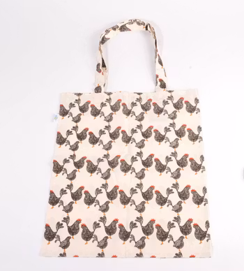 Tygkasse Hönsflock, bomull