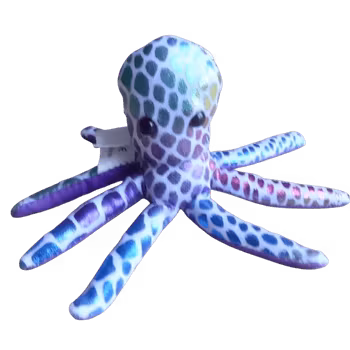 Sanddjur, Liten bläckfisk, blå-vit, glittrig