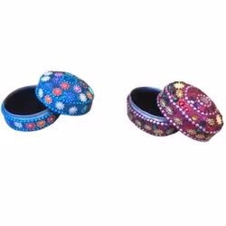 Liten glittrig nipperask, rund eller oval