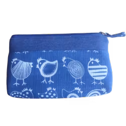 Necessär, Små höns, indigoblå canvas