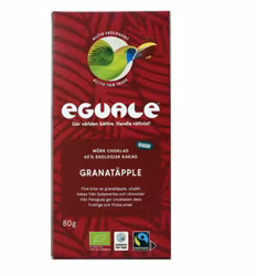 Eguale Mörk choklad 60%, Granatäpple, eko, vegan