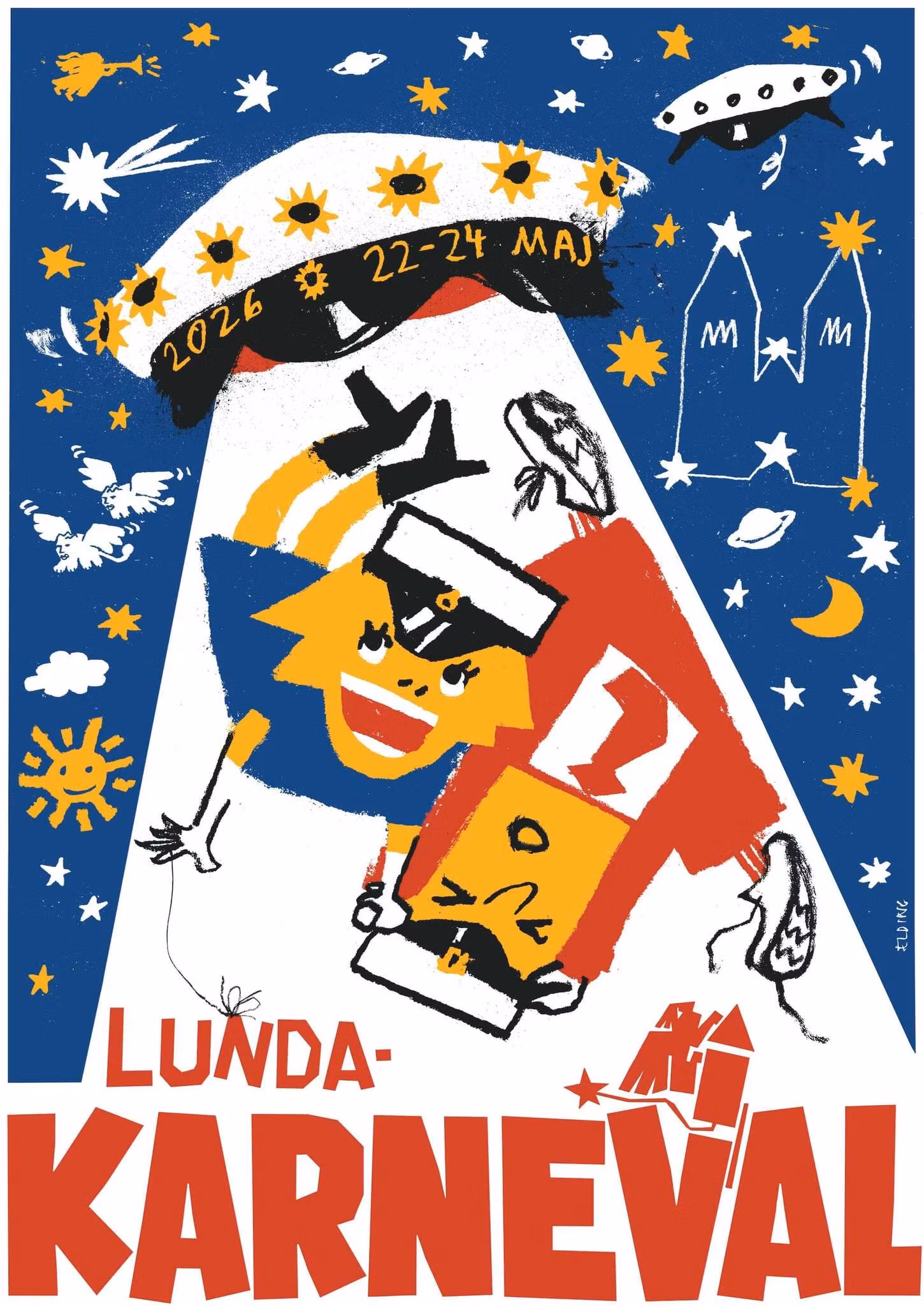 Affischen till Lundakarnevalen 2026, Celestialkarnevalen.