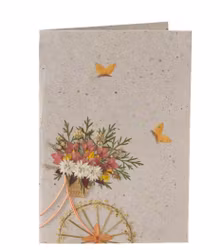 Brevkort Blomstercykel, med kuvert