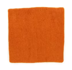 Sittunderlägg Kvadrat, orange, tovat