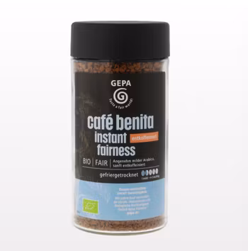 Snabbkaffe utan koffein, Cafe Benita, eko