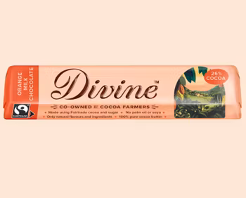 Divine chokladbar, mjölkchoklad med apelsin