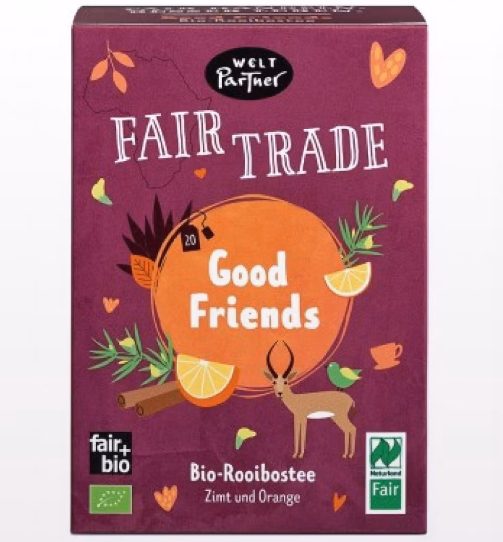 Rooibos Good Friends, med kanel och apelsin, eko, påste