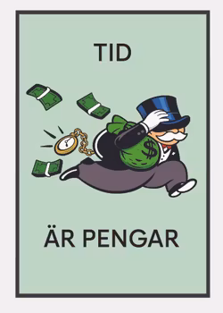 Personlig Poster - Monopol - TID ÄR PENGAR