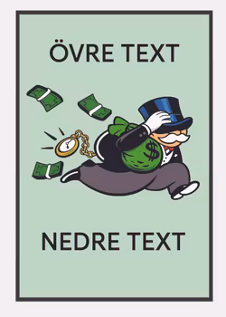 Personlig Poster - Monopol - TID ÄR PENGAR