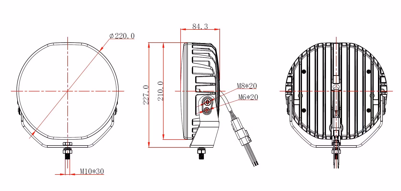 LED Extraljus OZZ 9" 160 W