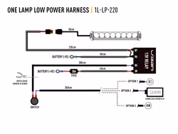 Lazer reläkabelsats för 1st Lazerlamp - Low Power