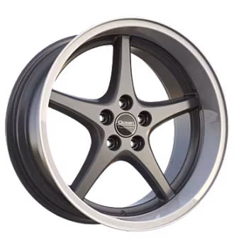 Ocean Wheels, MK18 antracit polish lip + Däck 215/35R18 (Volvo 200- 700 - 900 serien)