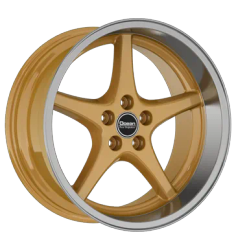 Ocean Wheels, MK18 gold polish lip + Däck 215/35R18 (Volvo 200- 700 - 900 serien)