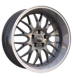 Ocean Wheels Super DTM antracit polish lip + Däck 215/35R18 (Volvo 200- 700 - 900 serien)