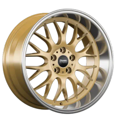 Ocean Wheels, Super DTM Gold polish lip + Däck 215/35R18 (Volvo 200 - 700 - 900 serien)