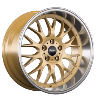 Ocean Wheels, Super DTM Gold polish lip + Däck 215/35R18 (Volvo 200 - 700 - 900 serien)