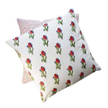 Kuddfodral POPPY handmålad, 50 X 50 cm.