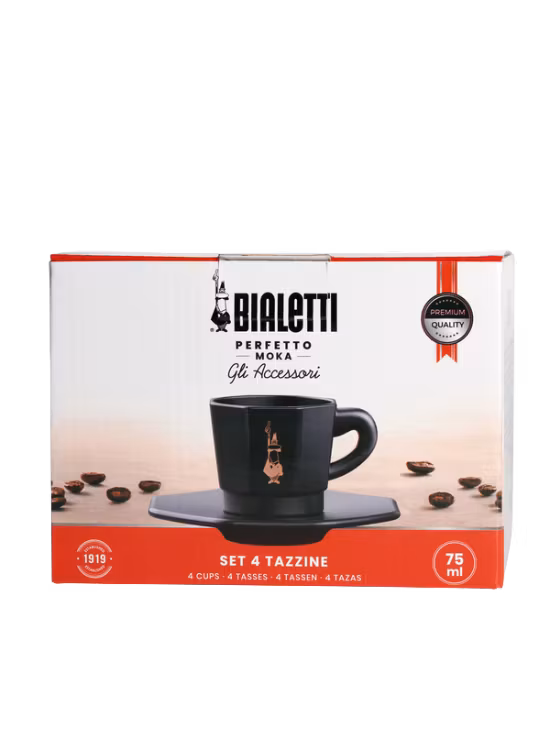 Bialetti Espressokopper med underkopper 4 stk